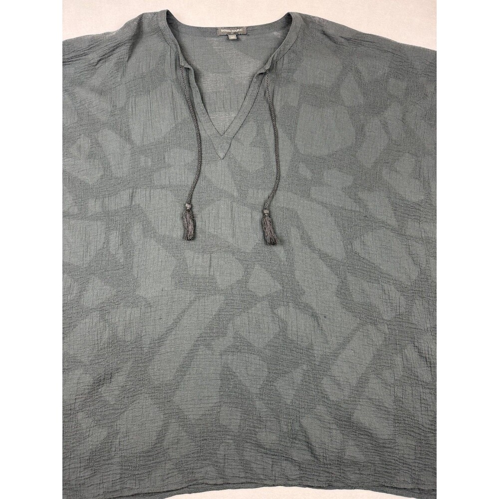 Banana Republic 100% Cotton Gauze Swimsuit Cover Up Kaftan Black M/L - Picture 6 of 9